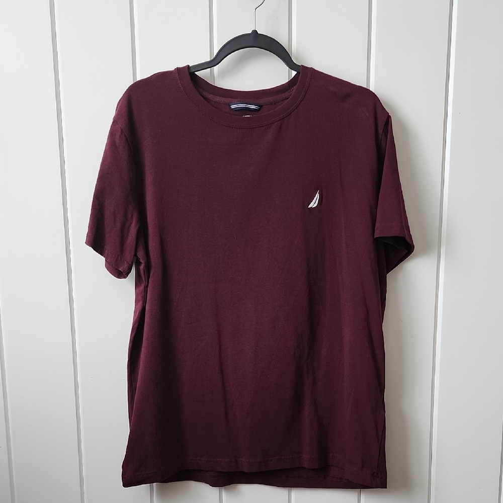 Nautica Men's Burgundy Short Sleeve Tee